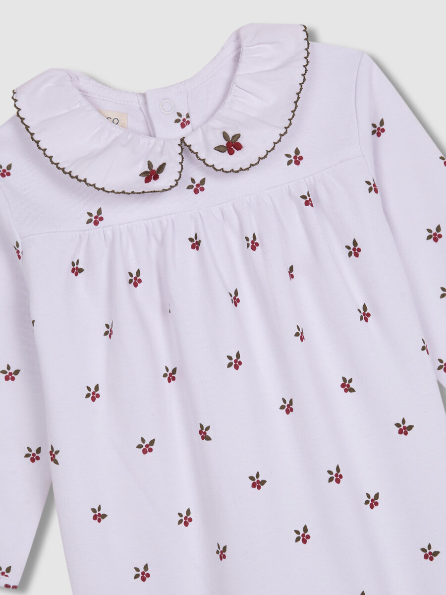 Pijama Estampado Blanco Optico