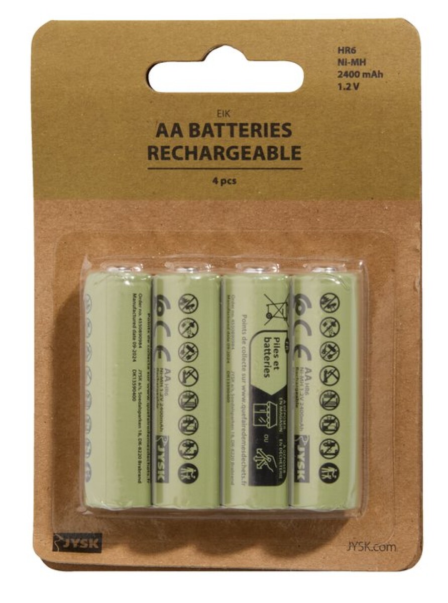 Batería recargable EIK AA, 4pcs 