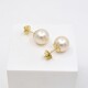 10.5 mm Caravanas En Oro 18K Y Perlas 10.5 mm Caravanas En Oro 18K Y Perlas