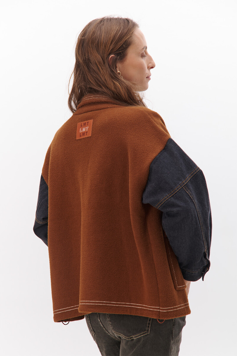 CAMPERA DENIM MESH CARAMELO