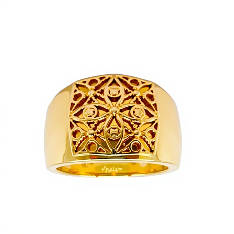 Anillo Labrado-Oro 18k-Sin Piedra-AN9527 sinpiedra