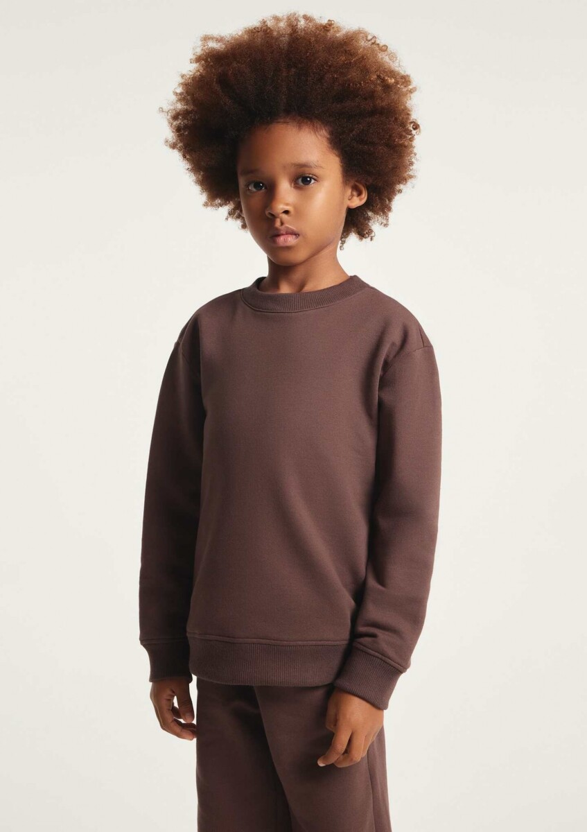 BUZO INFANTIL EN ALGODÓN - MARRÓN - VERDE 