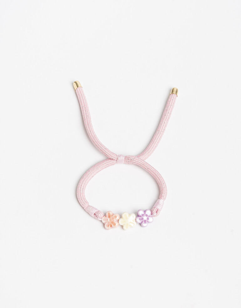 Pulseras Flexibles Color Pulsera Flexible Para Niñas Flores Cerámica - Combinacion Multicolor