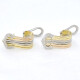 Caravanas En Oro 18K De 3 Tonos Con Brillantes Caravanas En Oro 18K De 3 Tonos Con Brillantes