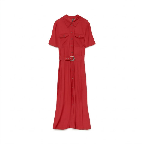 VMEASY JOY GOLD 7/8 SHIRT DRESS WVN GA Fiery Red