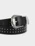 Cinturones y Fajas Boho Cinturón Con Hebilla Western - Negro