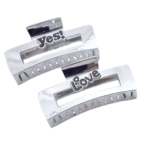 Broche pinza plateada para el cabello 10cm Broche Pinza Plateada Para El Cabello 10cm