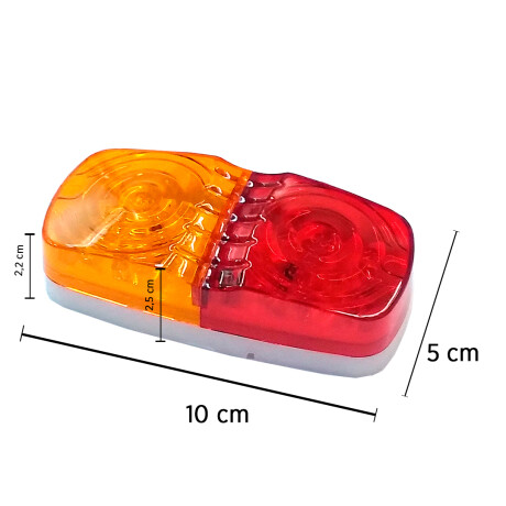 FAROL - LATERAL 119X55MM ROJO AMBAR POSICION FRENO TRAILER - FAROL - LATERAL 119X55MM ROJO AMBAR POSICION FRENO TRAILER -