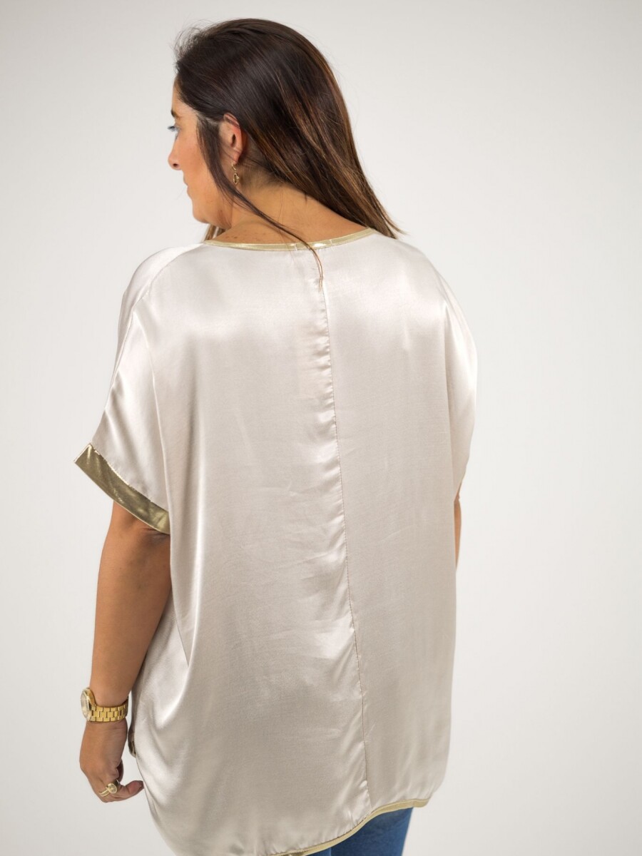 Blusa de seda lisa Blusa de seda lisa