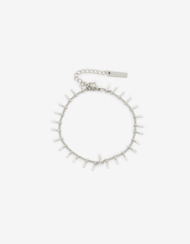 Pulseras Flexibles Metal Pulsera De Acero - Plateado