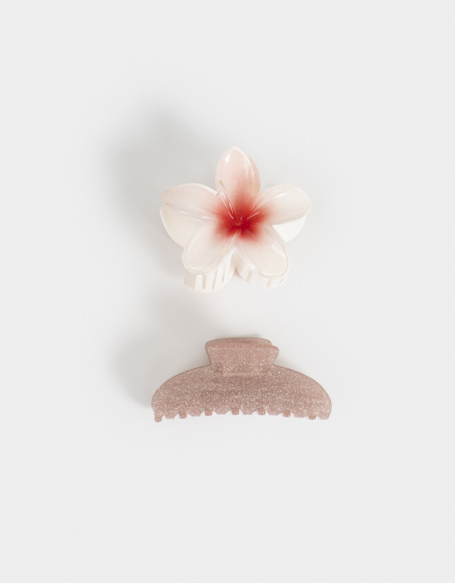 Broches Sets Hawaianas Set De Broches - Rosa Bebe