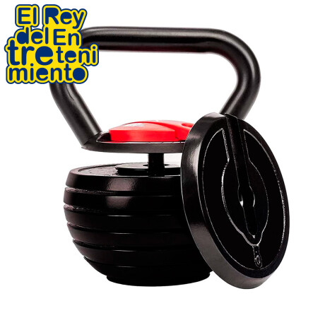 Pesa Rusa Kettlebell Peso Ajustable 9Kg De Hierro Negra