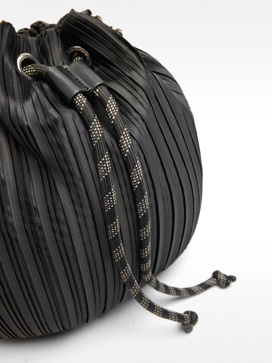 Bolso Bucket Plisado negro