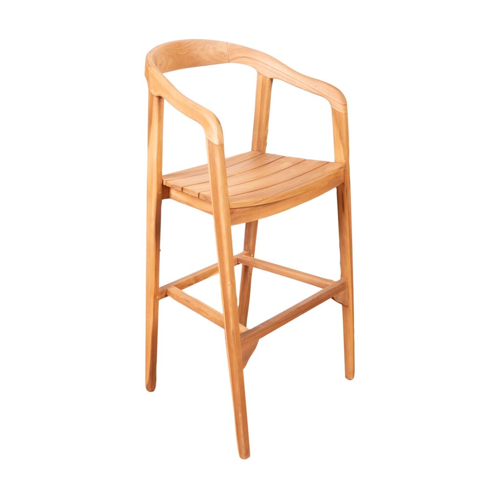 SILLA BAR EXT MADERA NATURAL-BEIGE FUNNY