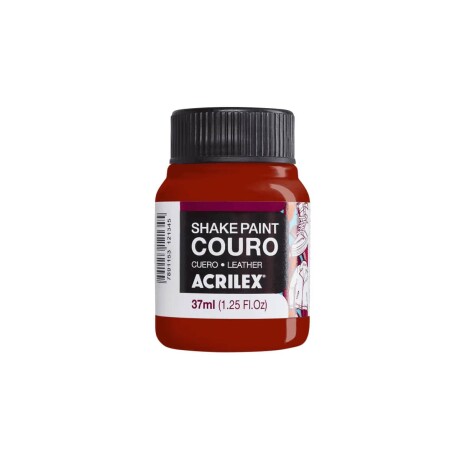 Pintura Acrilex Shake Cuero 37 ml Rojo Fuego