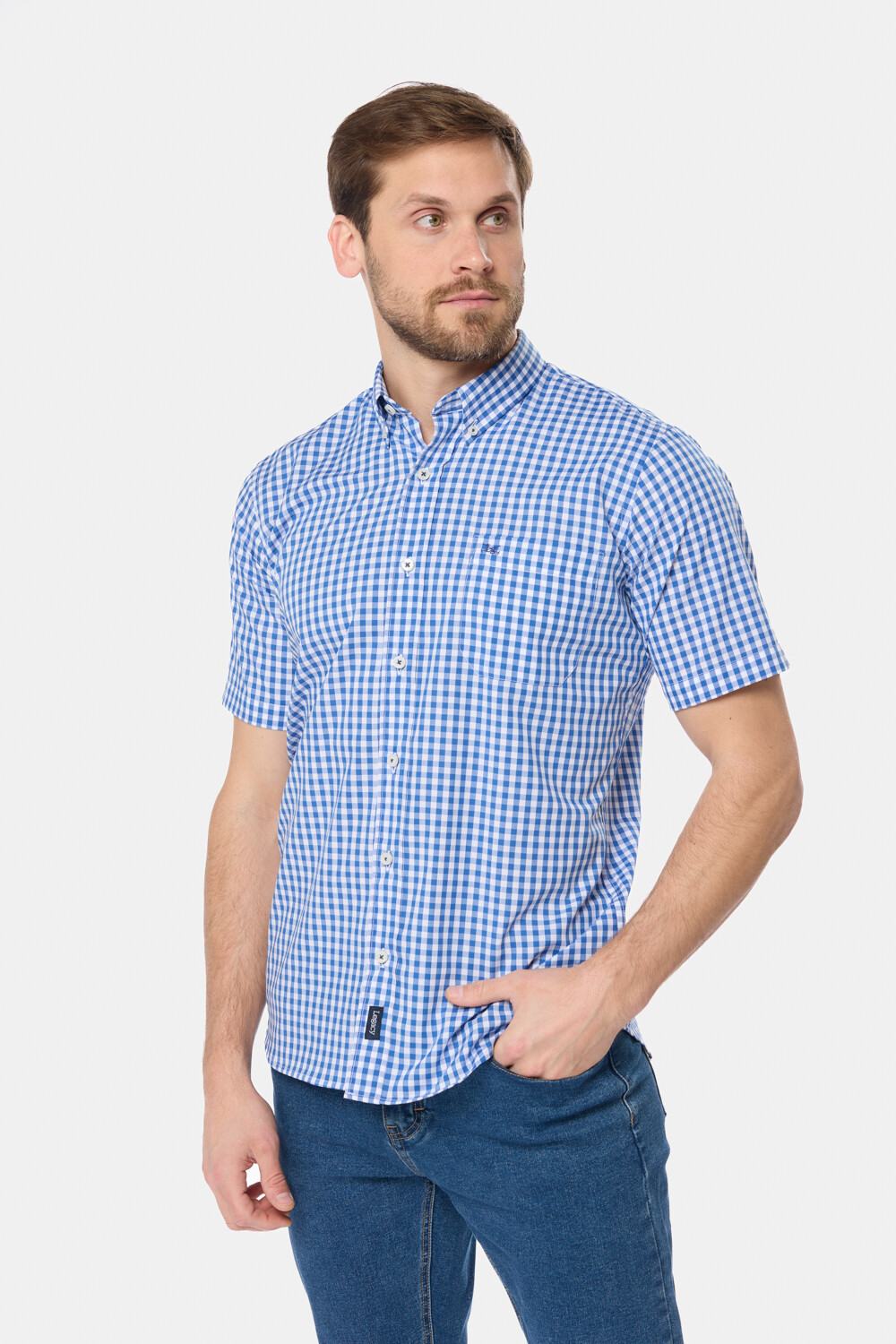 CAMISA SPORT A CUADROS Azul