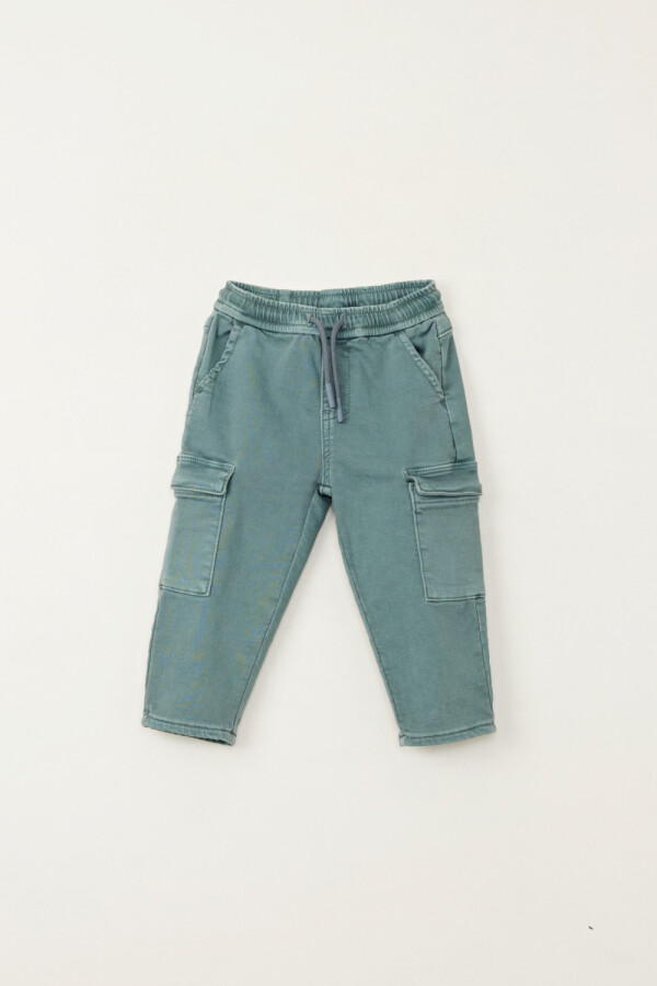 Pantalón casual cargo Verde Petroleo