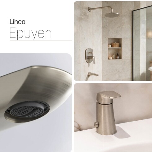 JUEGO DE GRIFERIA COMPLETO FV EPUYEN BRUSHED NICKEL GRIS-BRUSHED NICKEL