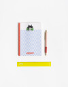 Librería Sets Set libreria chico Set Libreria Estampado. Contiene1 Pouch, 1 Lapicera, 1 Regla Y 1 Cuaderno 60 Páginas Rayado. - Combinacion Multicolor