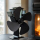 Ventilador de estufa difusor de calor NEGRO