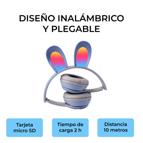 Auricular Conejo BT Vincha Reducción Ruido Inteligente Rosa