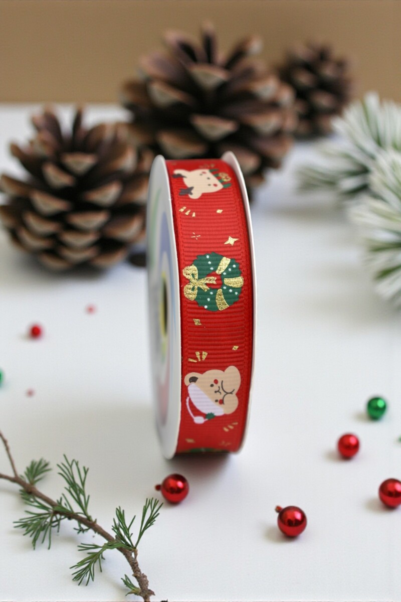 Cinta de regalo navidad 1.5cm*2.6m - DISEÑO 7 