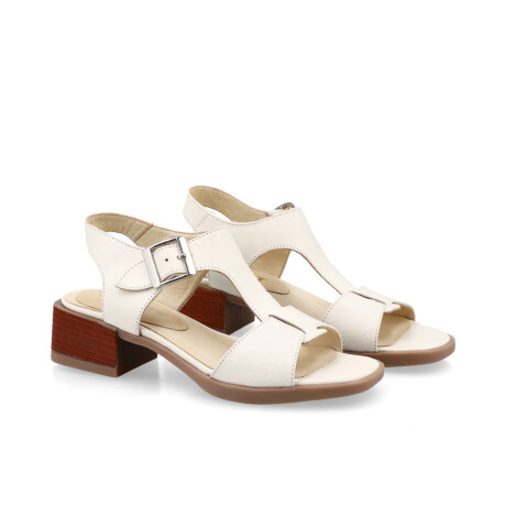 SANDALIAS CUERO GLASGOW BLANCO
