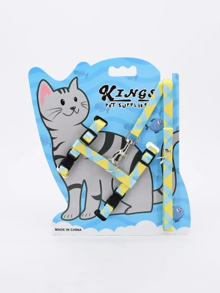ARNÉS TOM PARA GATO CON CORREA CELESTE