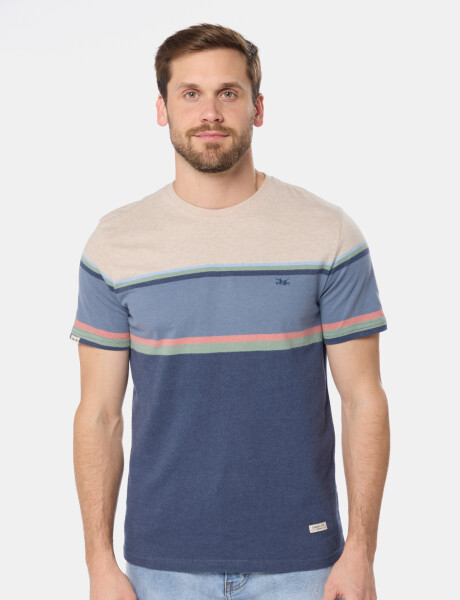 REMERA RAYADA Azul