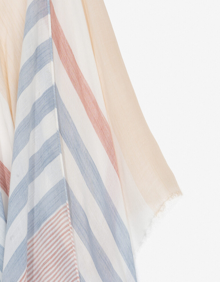 Kimonos Kimono De Viscosa Rayado - Combinacion Multicolor