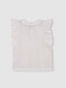 Blusa Con Volantes Blanco