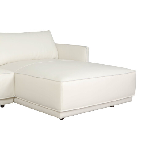 SILLÓN C/CHAISE CUERO-100-NATURAL BLANCO ROMEO TP2 GRANO