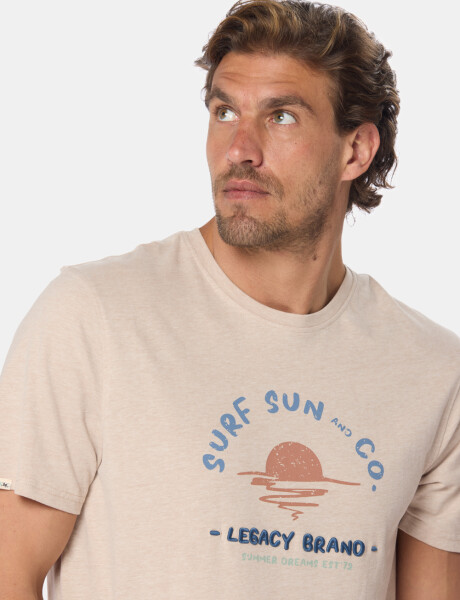 REMERA ESTAMPADA Beige
