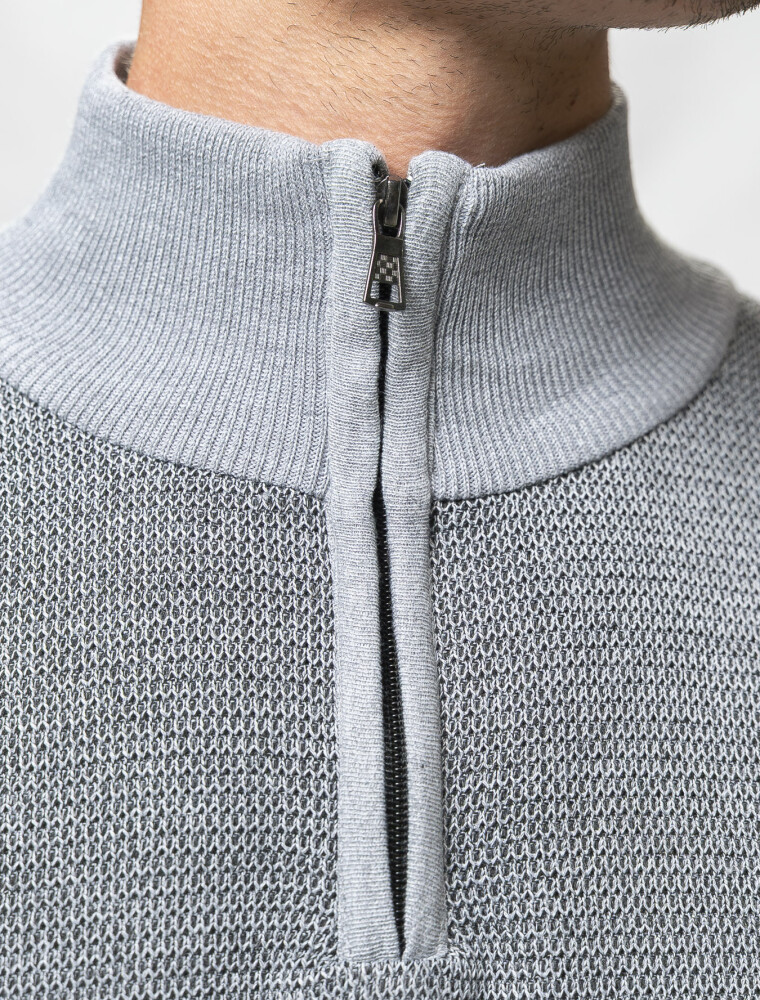 Sweater 1/2 Cierre PALERMO Gris