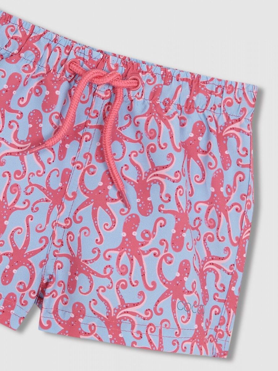 Bañador Estampado Pulpos Gris
