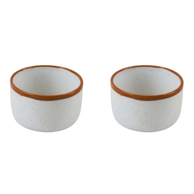 Set x2 Ramequin cerámica 9x5,5 cm BLANCO