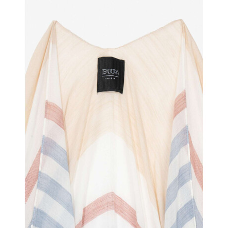 Kimono De Viscosa Rayado Combinacion Multicolor