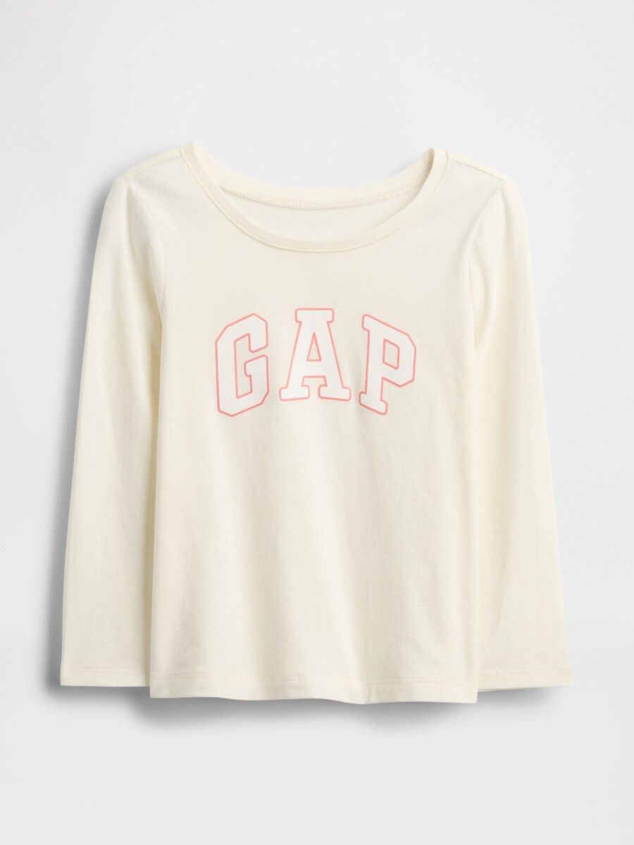 V-FRCH LS LOGO TEE - IVORY FROST 