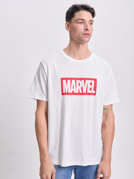 Remera manga corta estampa Blanca