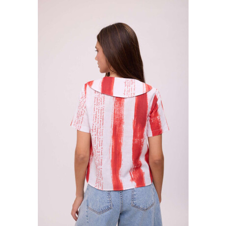BLUSA FRESA PRINT Rayas Rojo