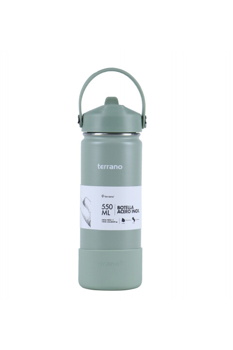 BOTELLA TERRANO 550ML PICO + BOTA VERDE OLIVA
