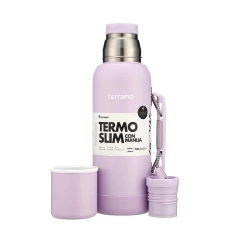 Termo Terrano Slim con Manija 750ML LILA
