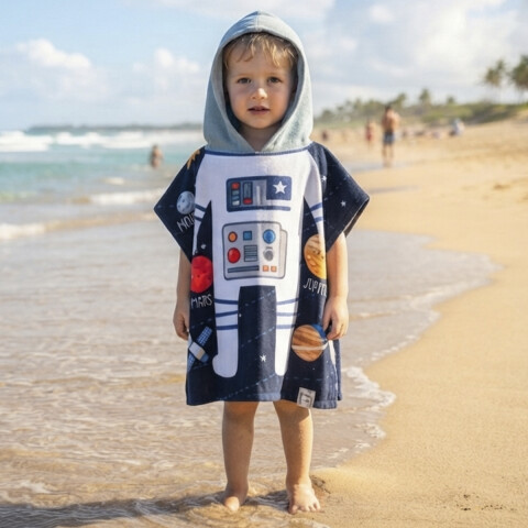 Bata Poncho Infantil Varios Diseños 100% Algodón 60 x 60 cm ESPACIO