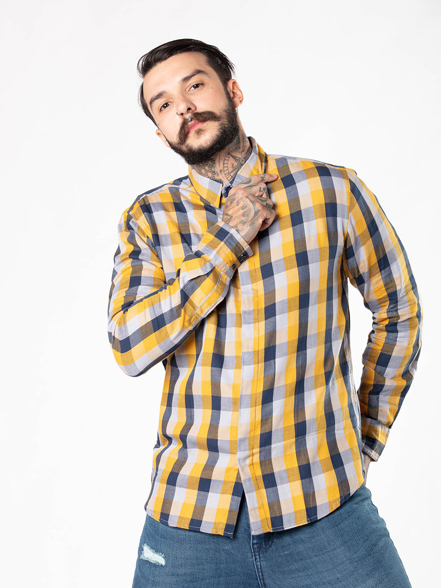 CAMISA ML MEMOVE 29 - Amarillo/azul 