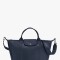 Longchamp -Cartera de cuero plegable, Le pliage cuir Azul