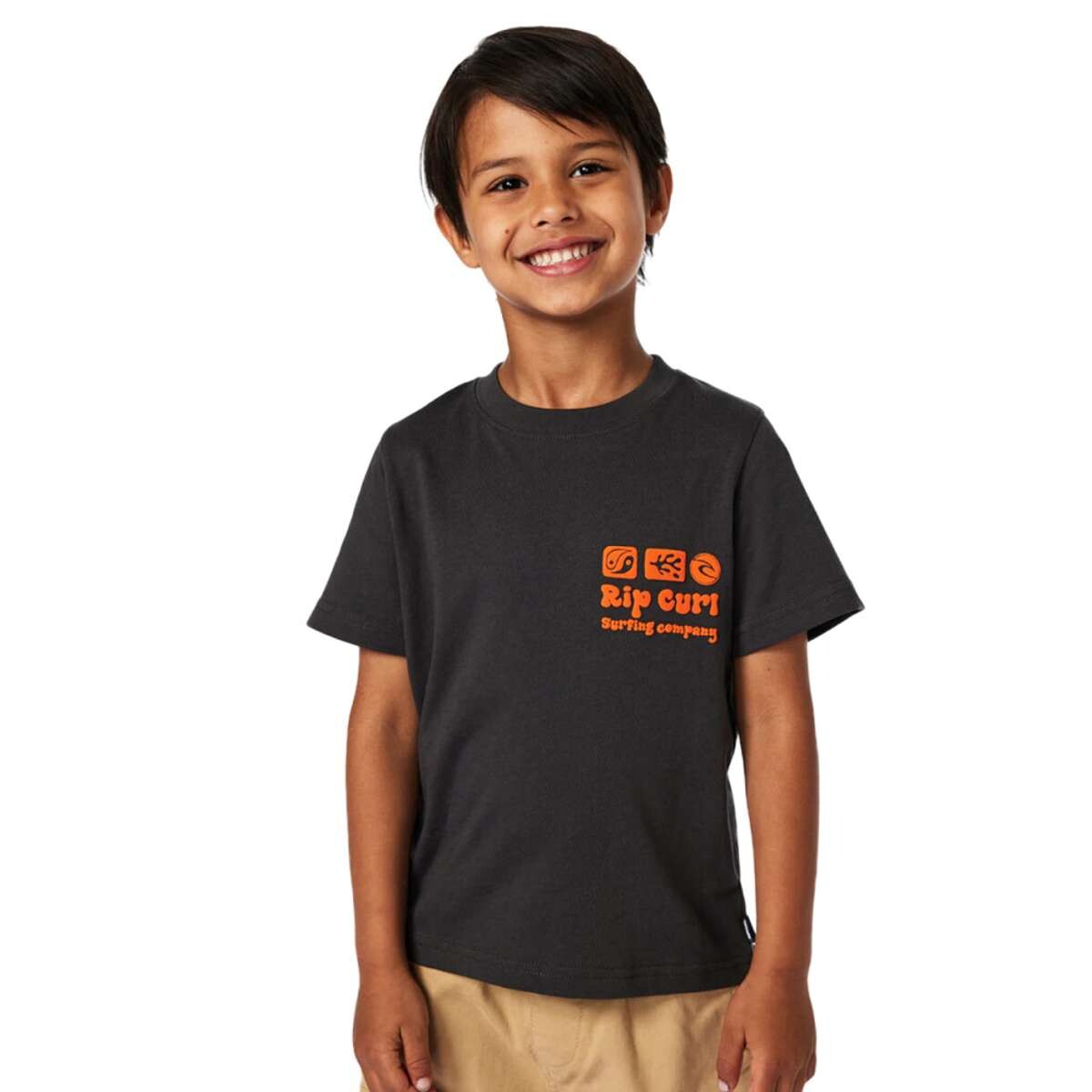 Remera Rip Curl Tube Icon Boy - Negro 