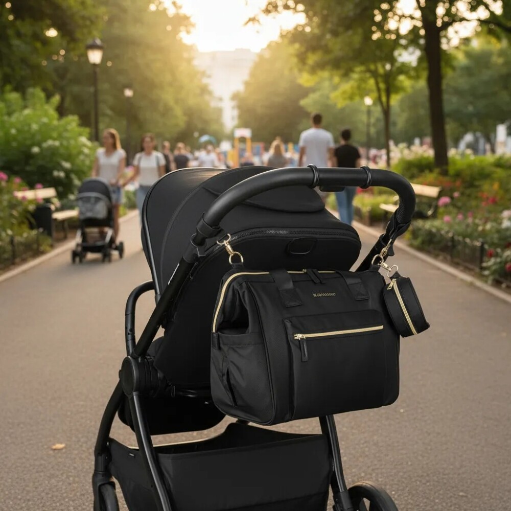 Bolso maternal MAMMA BAG KIKKABOO negro