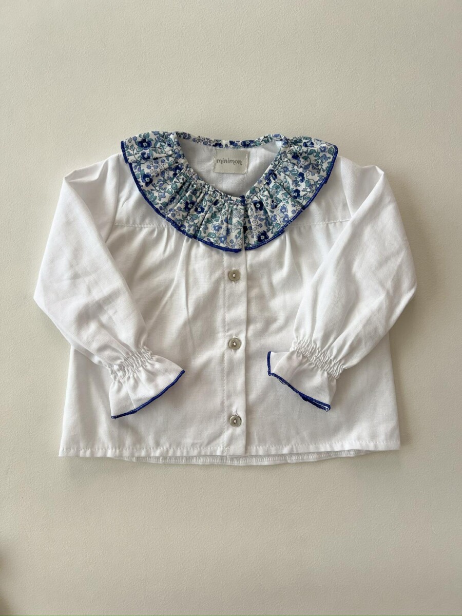 Camisa ruffle liberty blue Camisa ruffle liberty blue