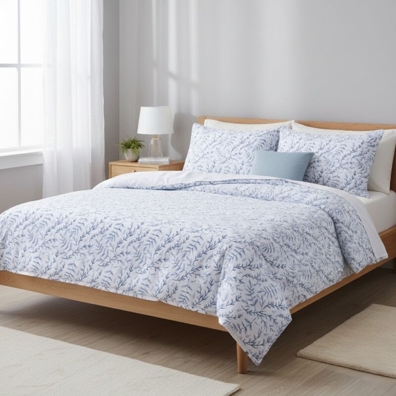 JGO EDREDON ESTAMP AZUL FULL 250X240CM 3PZAS Unica