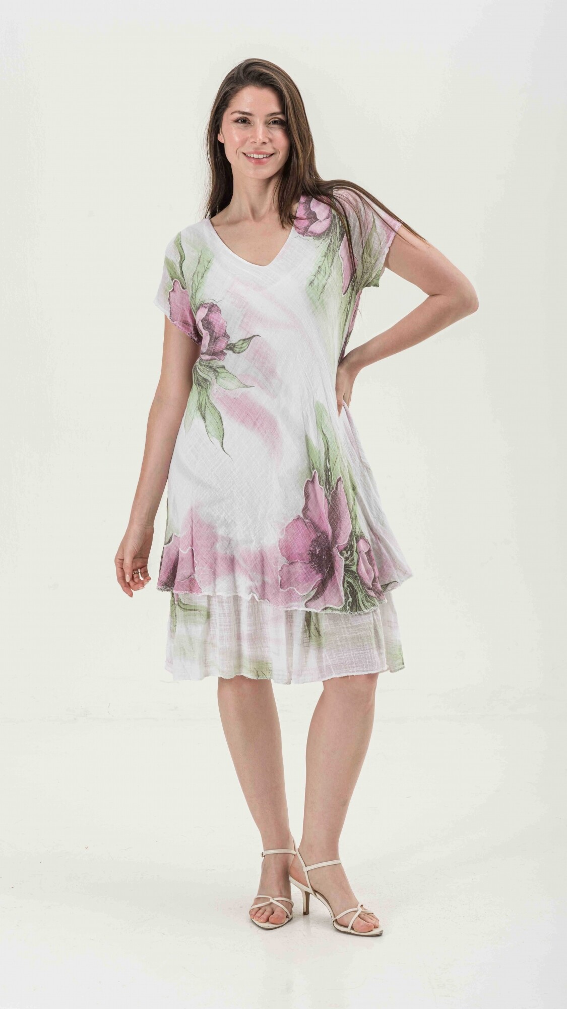 VESTIDO CAROLINE ESTAMPADO BLANCO